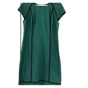 Mossimo Dark Green Black piping career dress EUC